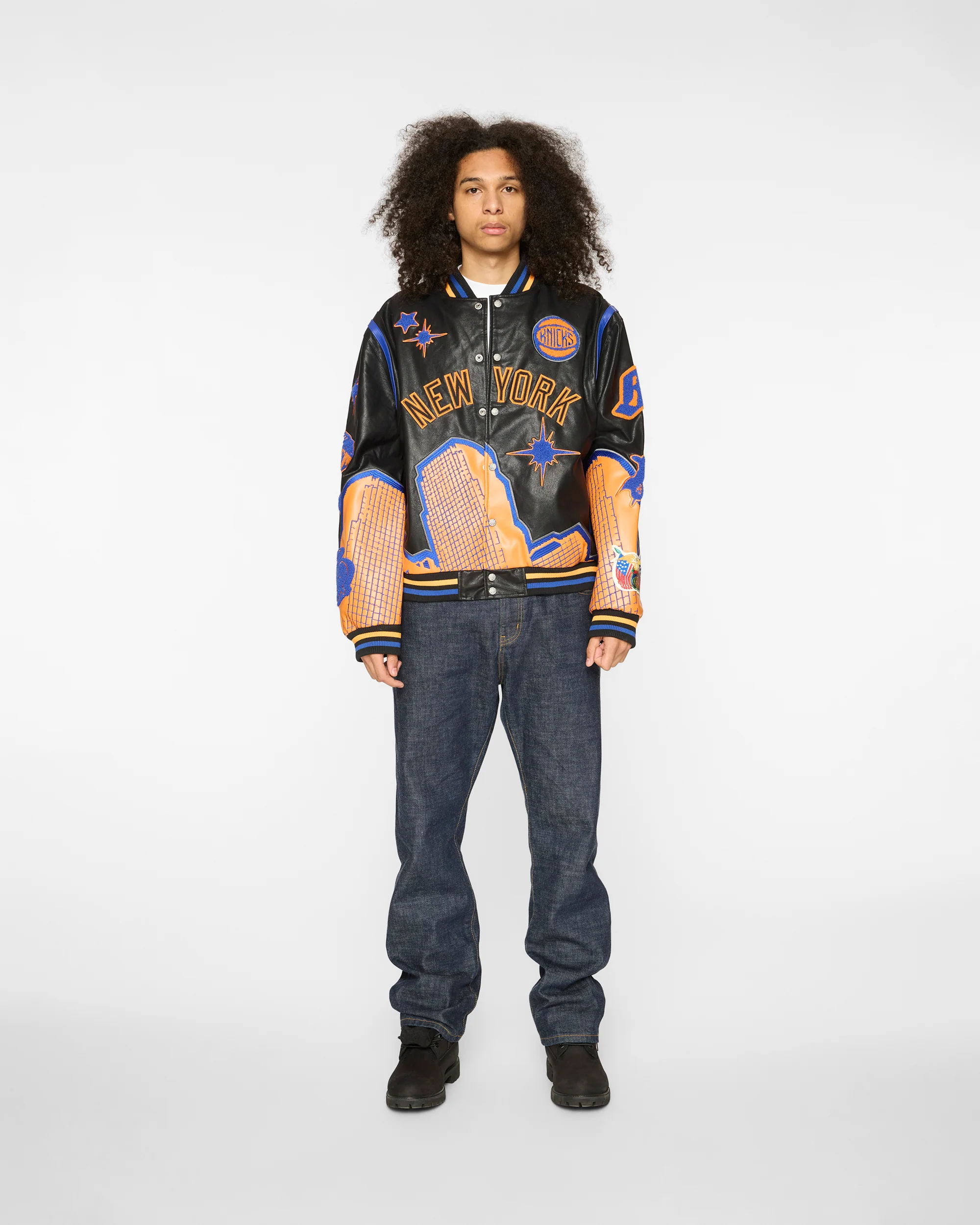 BBC X Jeff Hamilton Knicks Varsity Jacket - Image 3