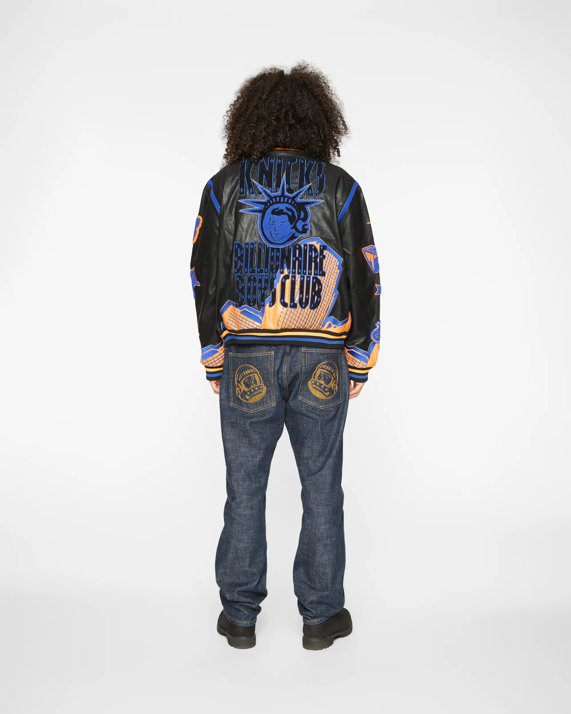 BBC X Jeff Hamilton Knicks Varsity Jacket - Image 4
