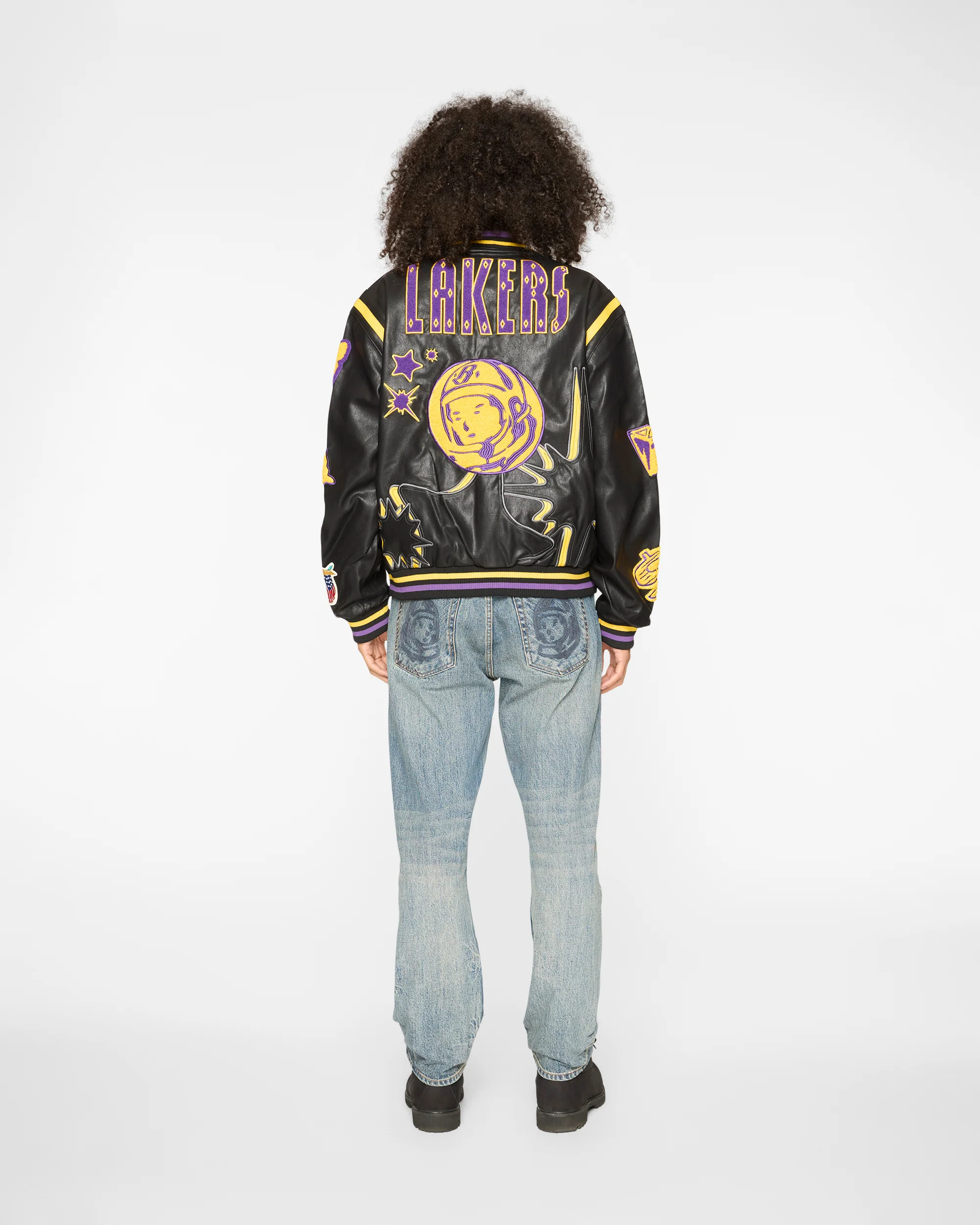 BBC X Jeff Hamilton Lakers Varsity Jacket - Image 4