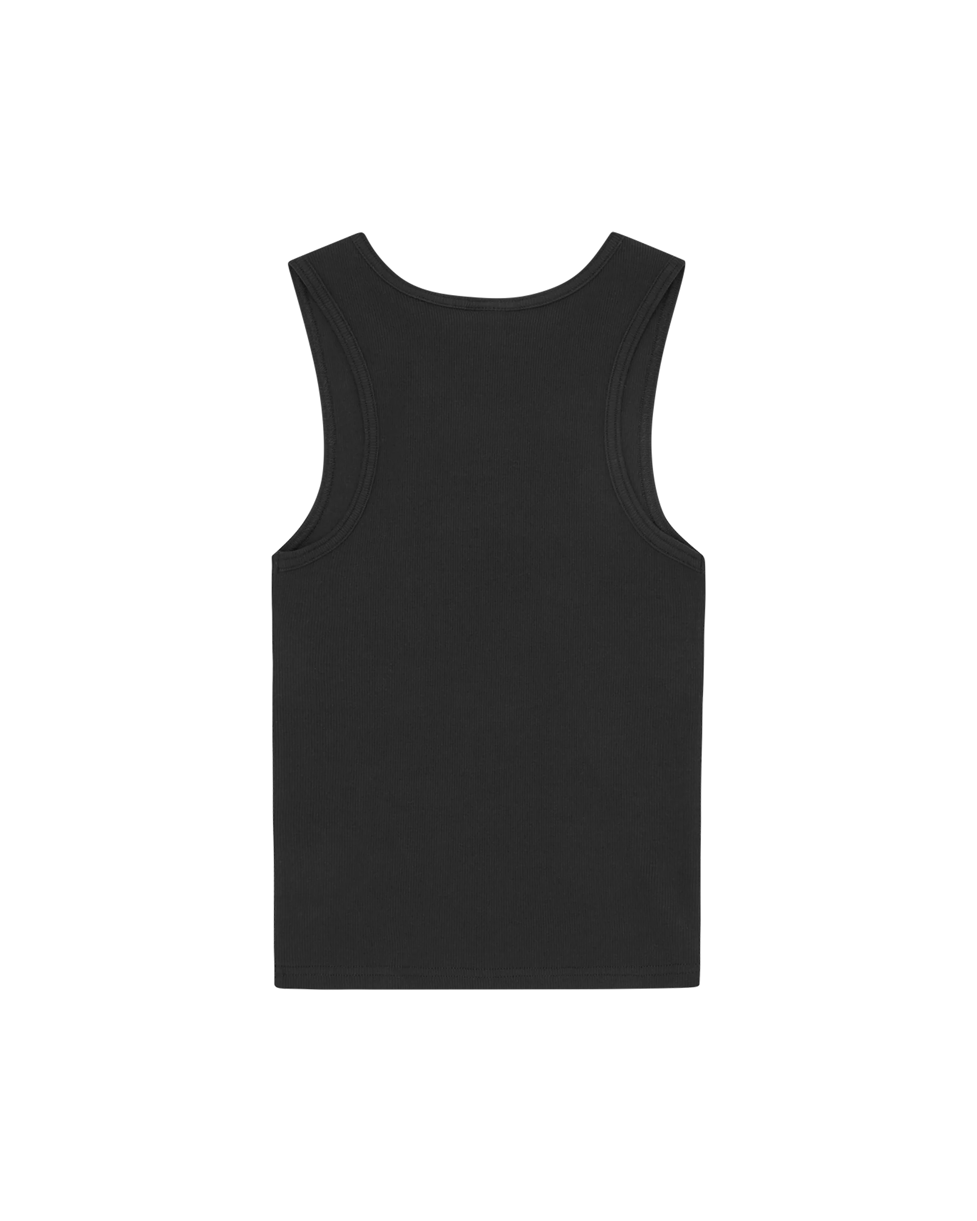 Womens Beaded Running Dog Ribbed Vest Top - Image 3