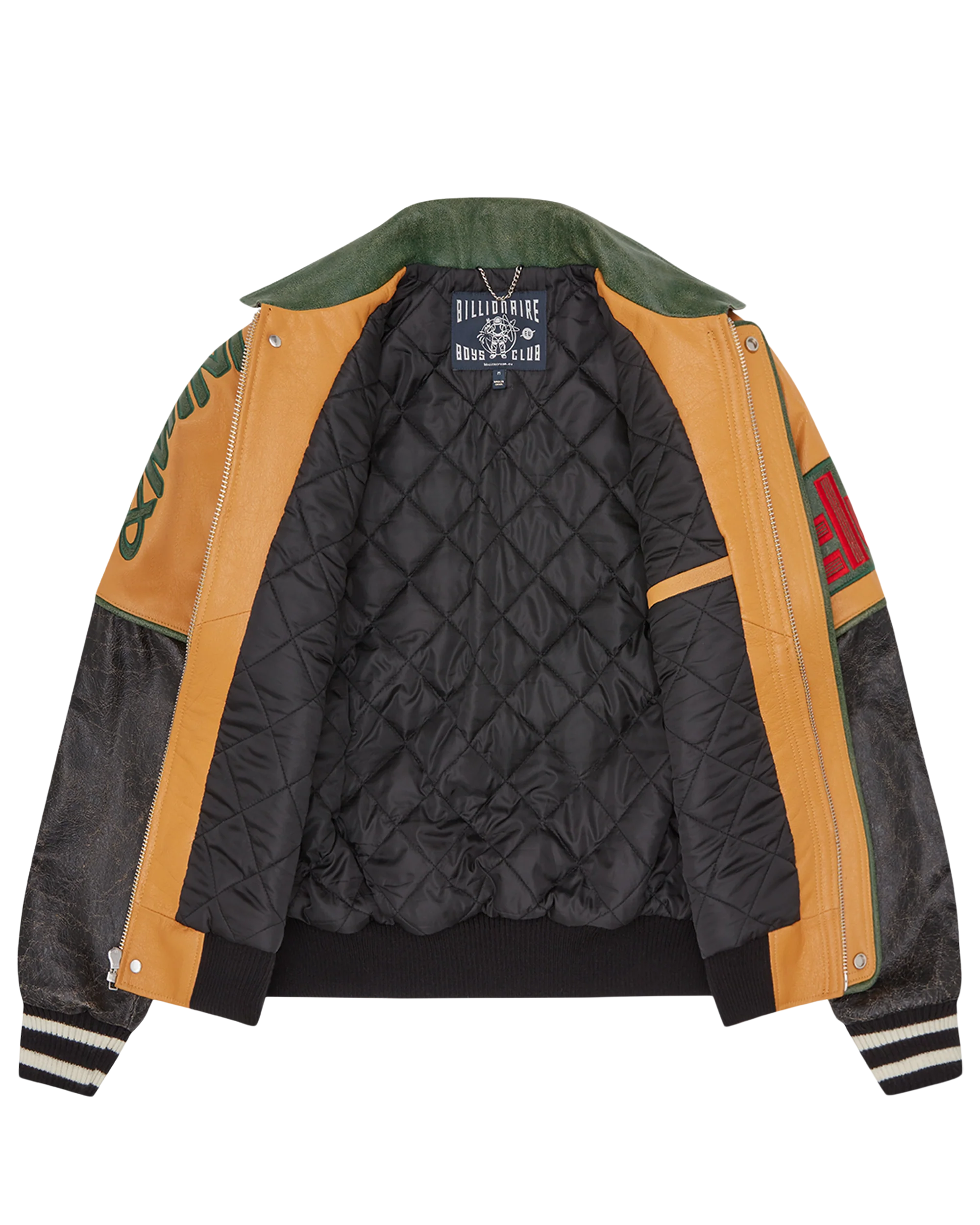 Club Cracked Leather Varsity Jacket - Image 5