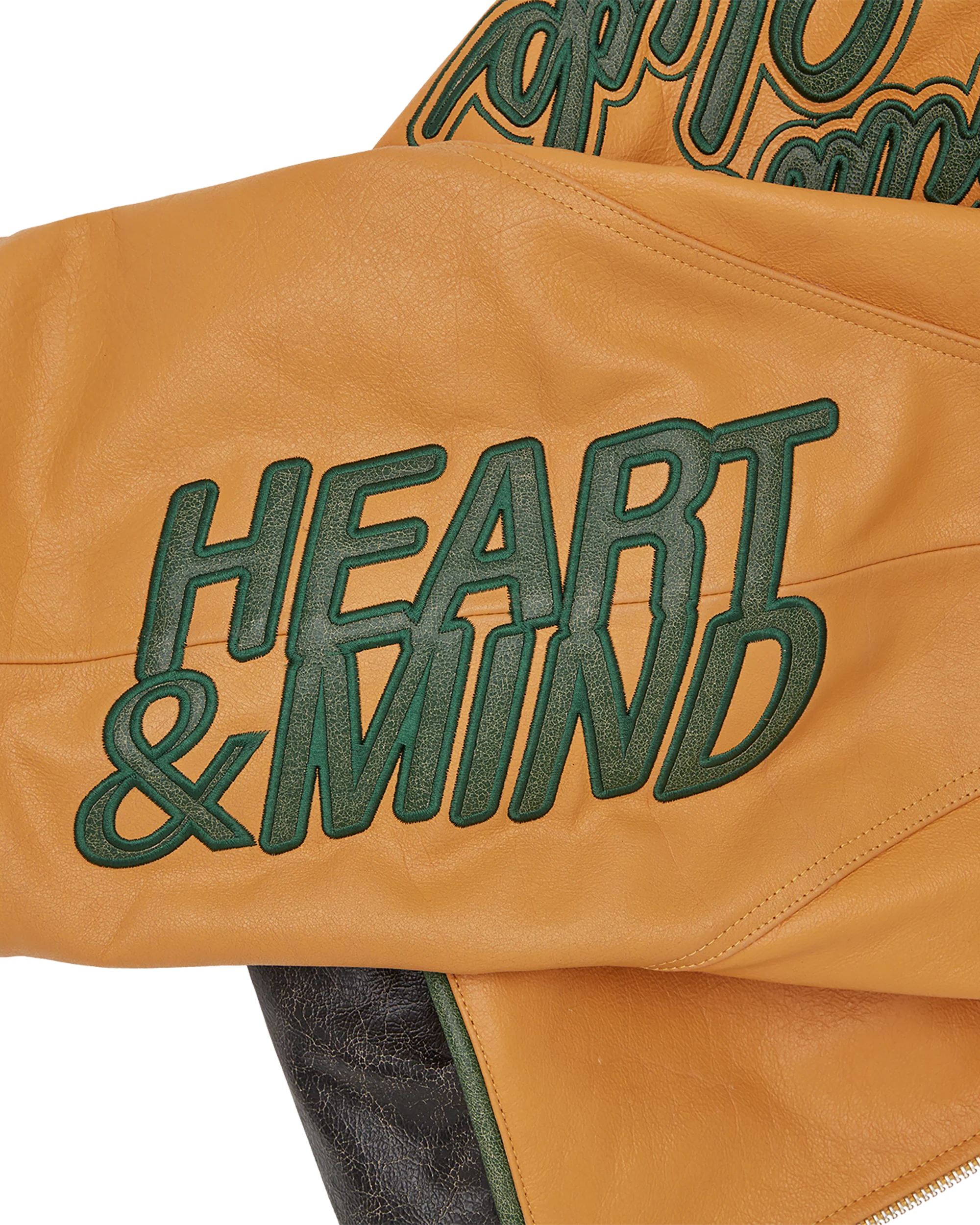 Club Cracked Leather Varsity Jacket - Image 8