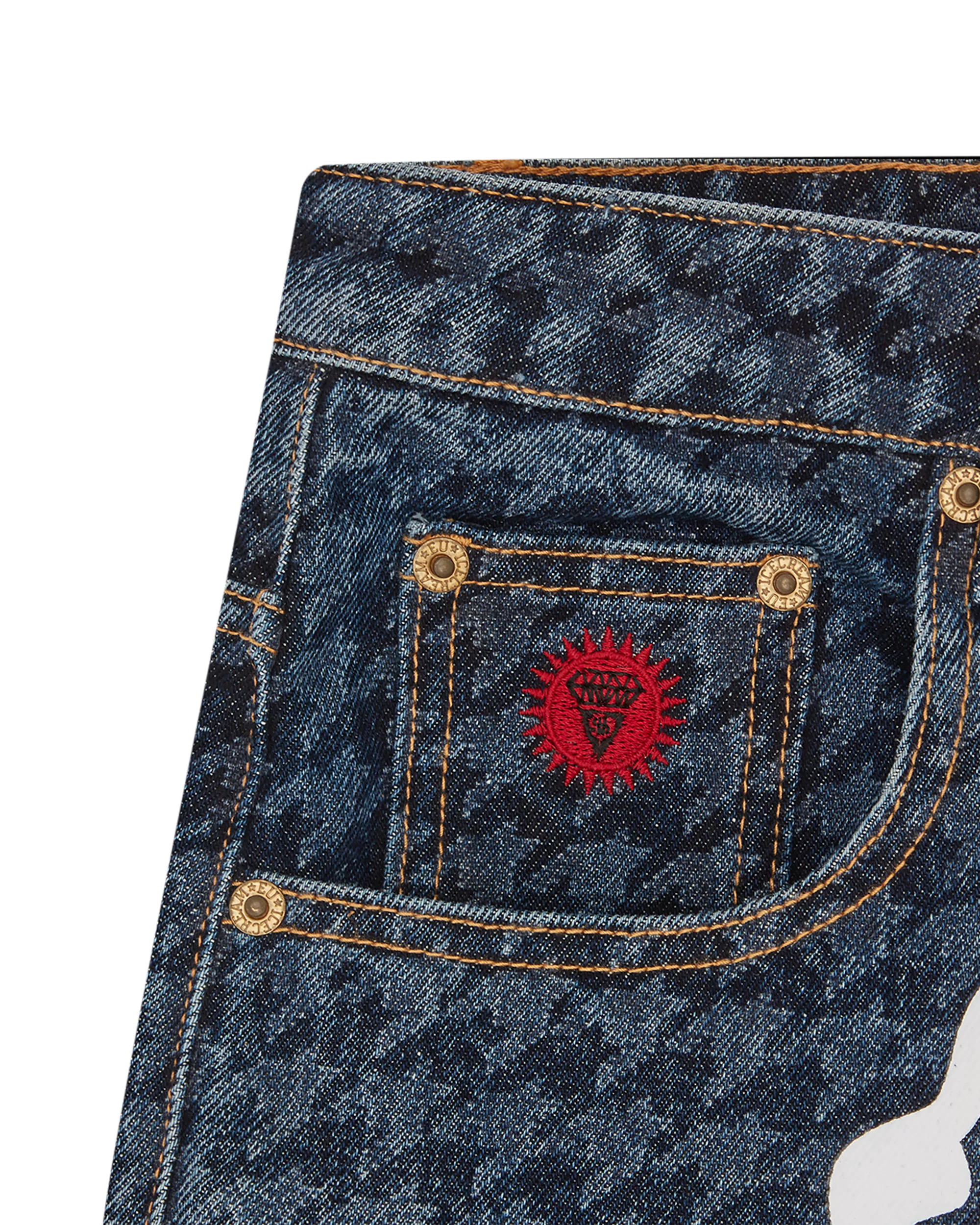 Womens Houndstooth Running Dog Jorts - Image 4