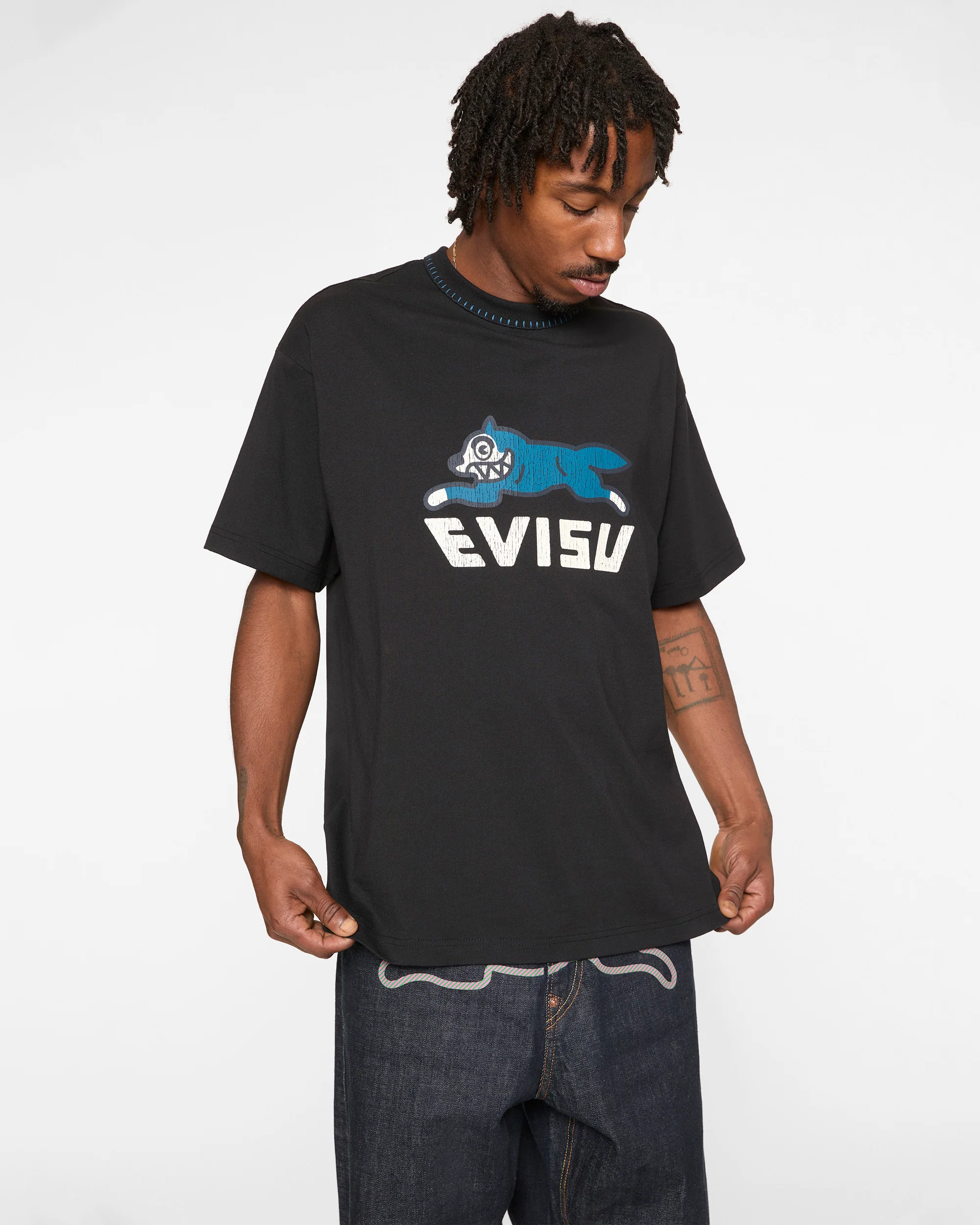 Logo With Evisu Printed T-Shirt - Image 4