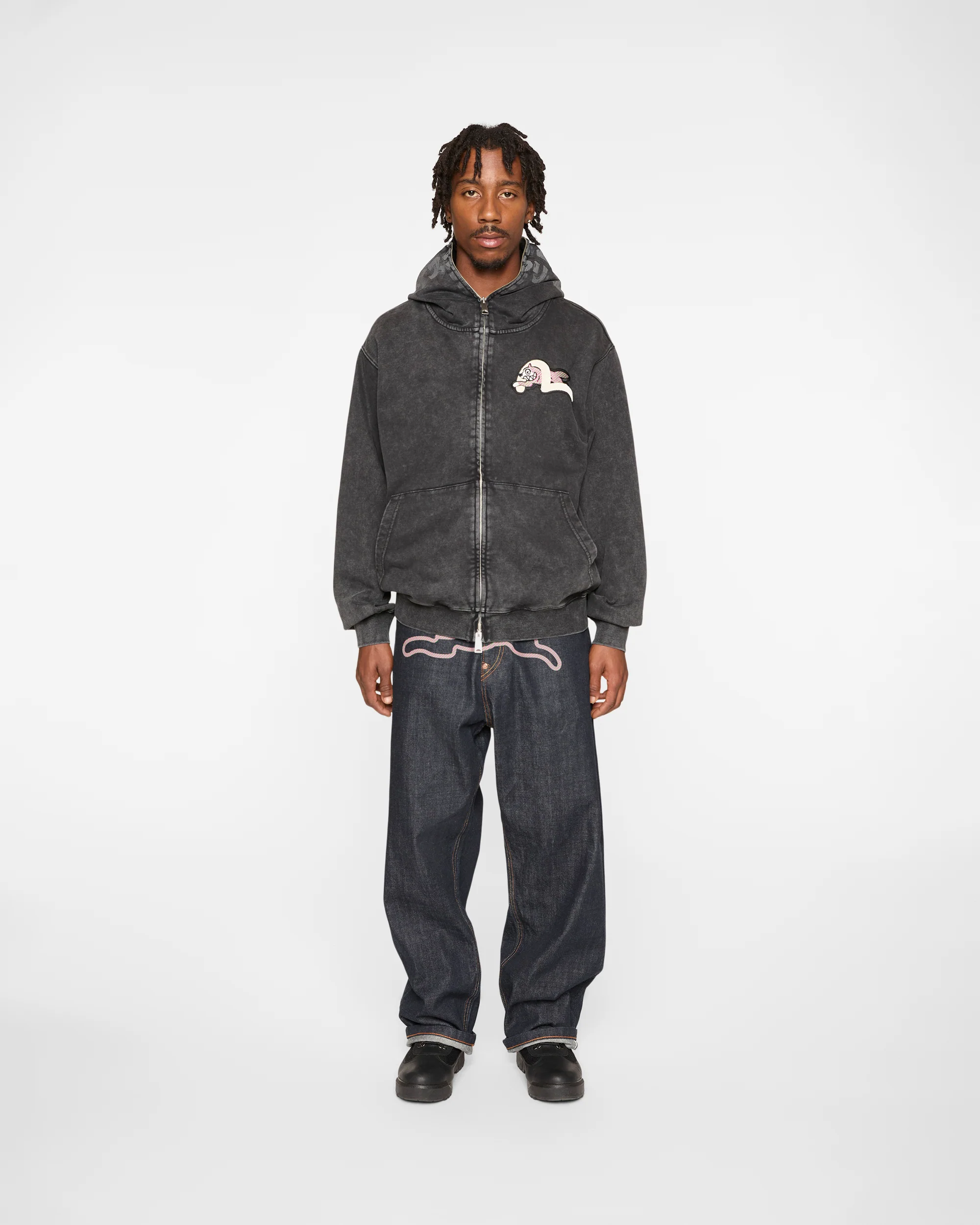 Logo With Seagull Emb. & Printed Hood Sweatshirt - Image 3