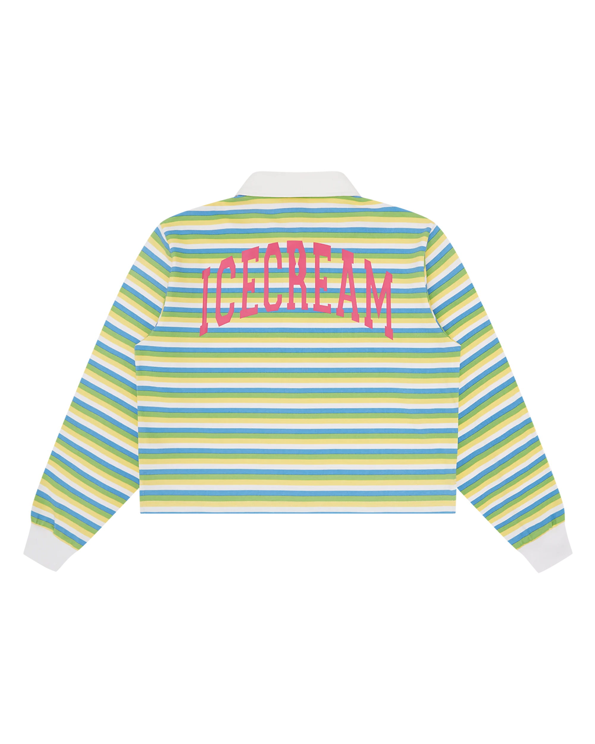 Womens Popsicle Striped Cropped Rugby Shirt - Image 3