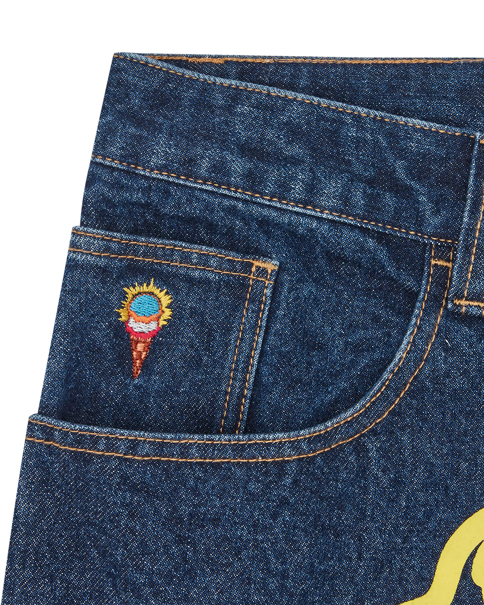 Running Dog Double Scoop Denim Pants - Image 4