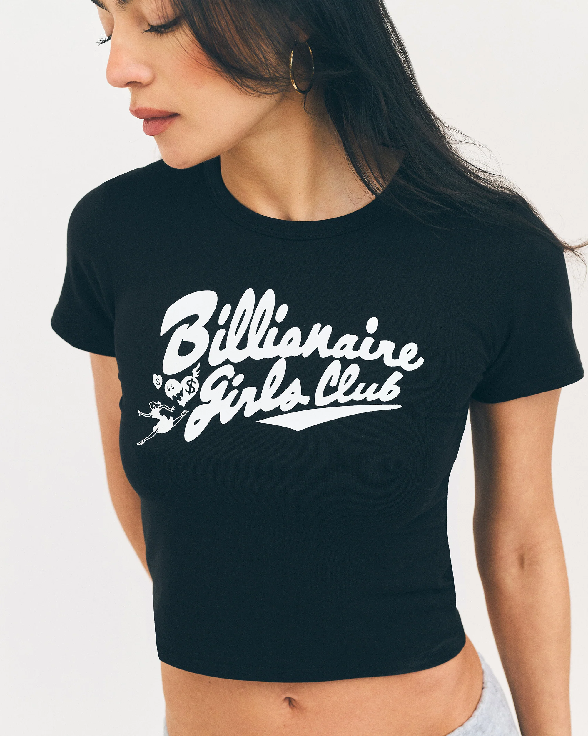 Womens Script Chaser Baby Tee - Image 2