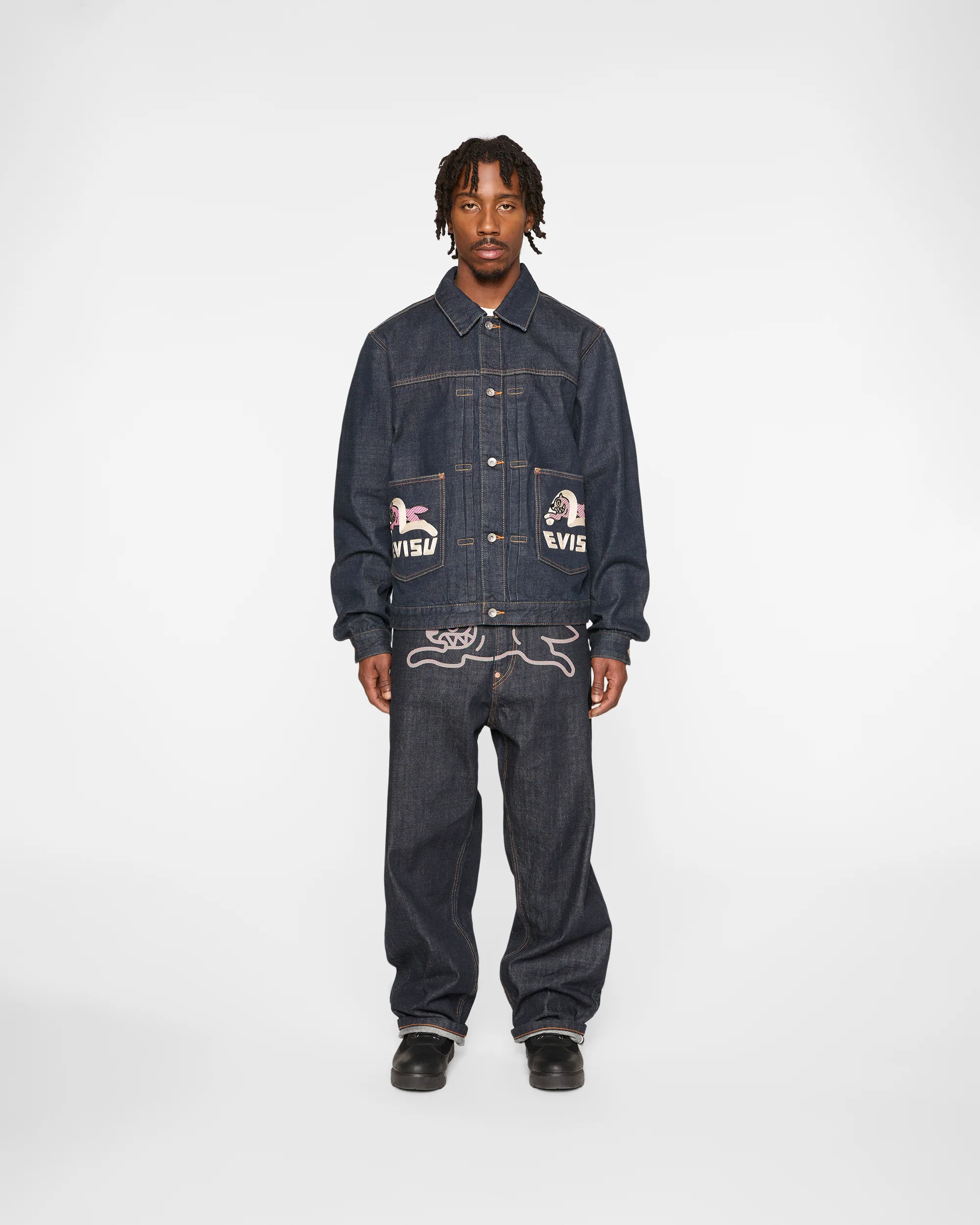 Seagull Print & Emb. Denim Jacket - Image 3